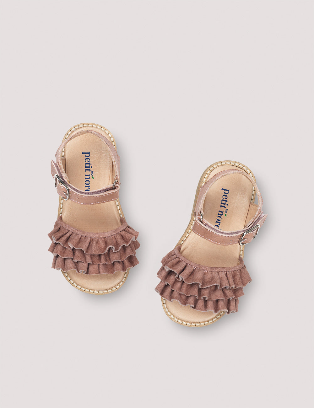 Sandali Ruffles Old rose