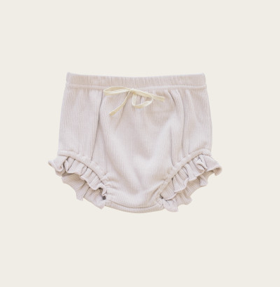 Organic Cotton Rib Frill Bloomer