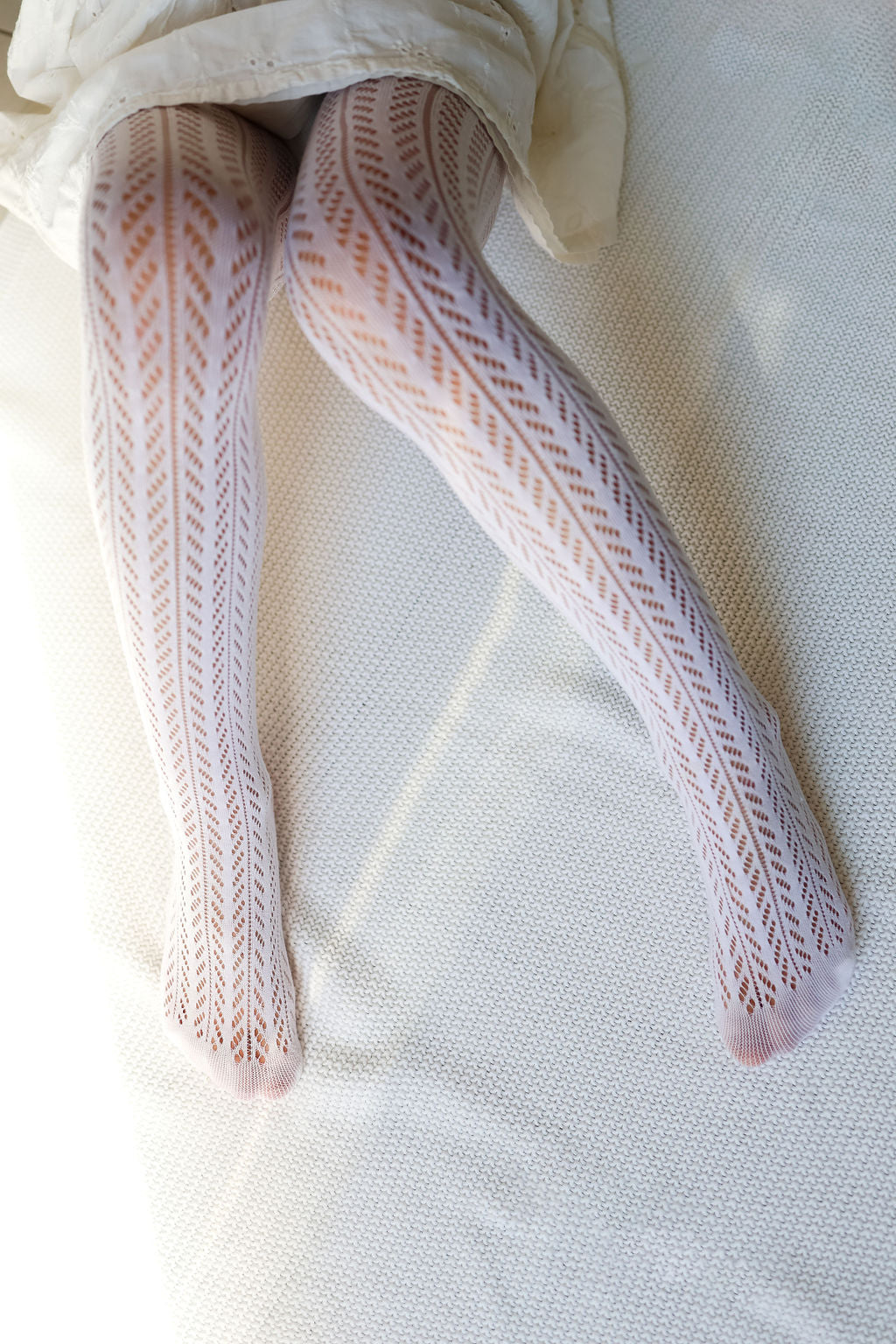 Children's mesh tights White