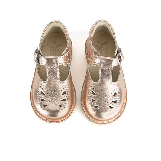 Rosie t-bar shoes Rose Gold 