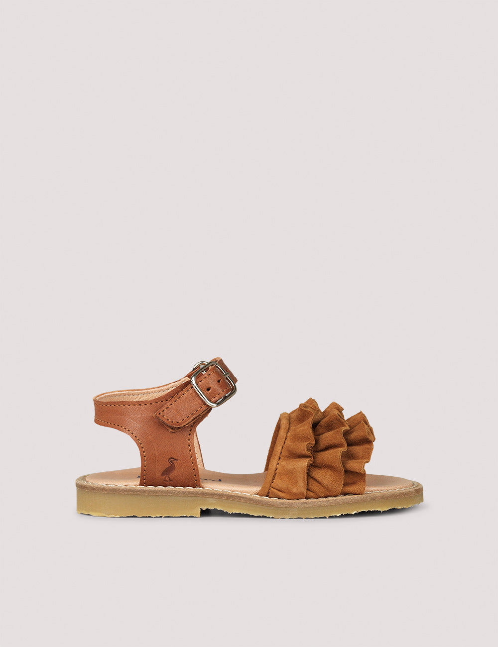 Sandali Ruffles Cognac