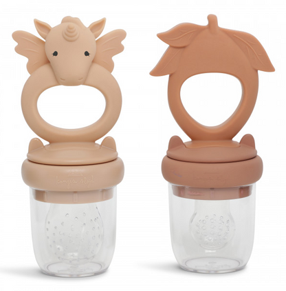 Set 2 dudic za hranjenje Unicorn Rose Sand/Brown Clay