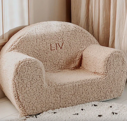 Toddler boucle chair Biscuit