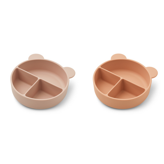 Set of 2 divided bowls made of silicone Connie Rose Mix